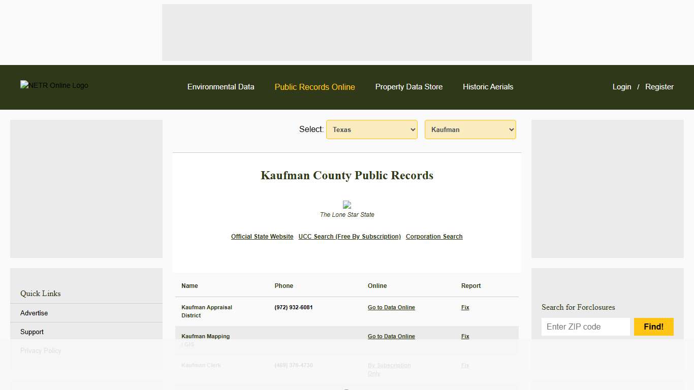 NETR Online • Kaufman • Kaufman Public Records, Search Kaufman Records, Kaufman Property Tax, Texas Property Search, Texas Assessor